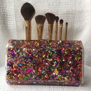 Sephora Glitter Clutch Brush Set Limited Edition Glitter O Clock Rare Brand New